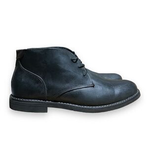 Nunn Bush Men’s 13 Black Leather Lancaster Plain Toe Chukka Boots‎ Lace Up